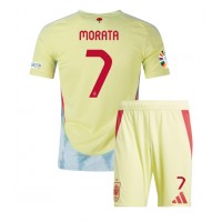 Dres Španielsko Alvaro Morata #7 Preč pre deti ME 2024 Krátky Rukáv (+ trenírky)